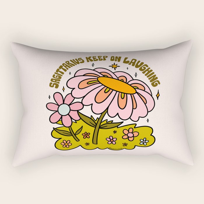 Sagittarius Flower Rectangular Pillow Gallery Image 2