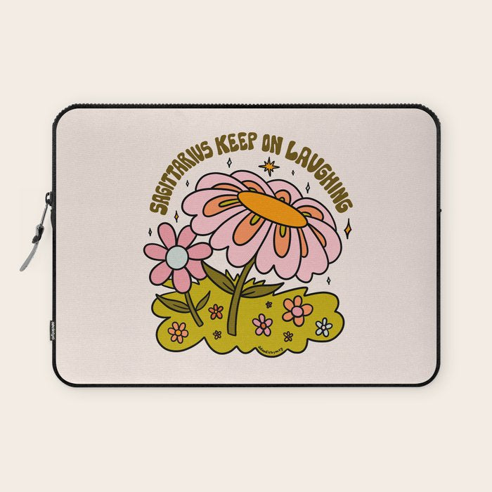 Sagittarius Flower Laptop Sleeve Gallery Image 1