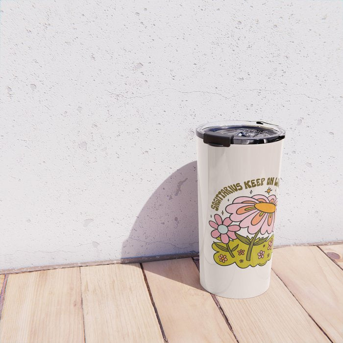 Sagittarius Flower Travel Mug Gallery Image 4
