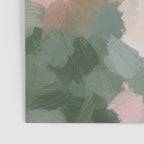 Rosy Radiance - Light Pink Rose Flower Forest Sage Green Leaf Garden Abstract Nature Painting Art Poster Gallery Image 3