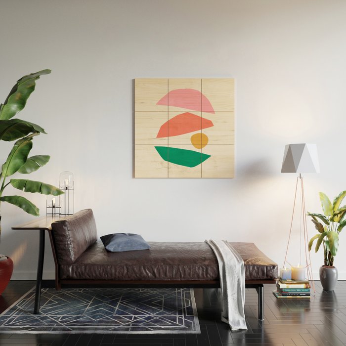 The Sundowner: Stacked Shapes 01 Wood Wall Art Gallery Image 2