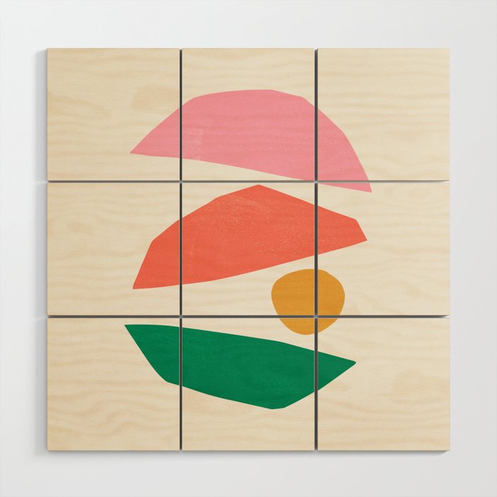 The Sundowner: Stacked Shapes 01 Wood Wall Art Gallery Image 1