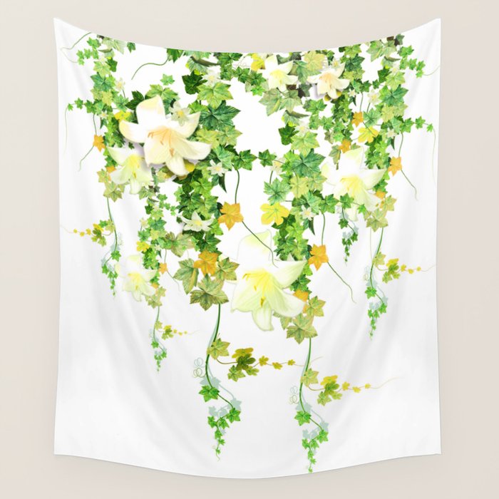 Watercolor Ivy Wall Tapestry Gallery Image 1