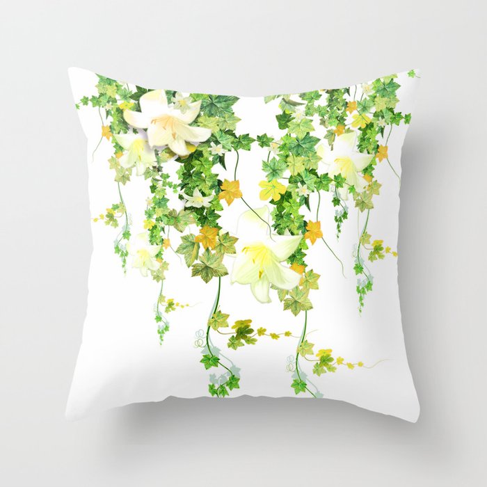 Watercolor Ivy Throw Pillow Gallery Image 6