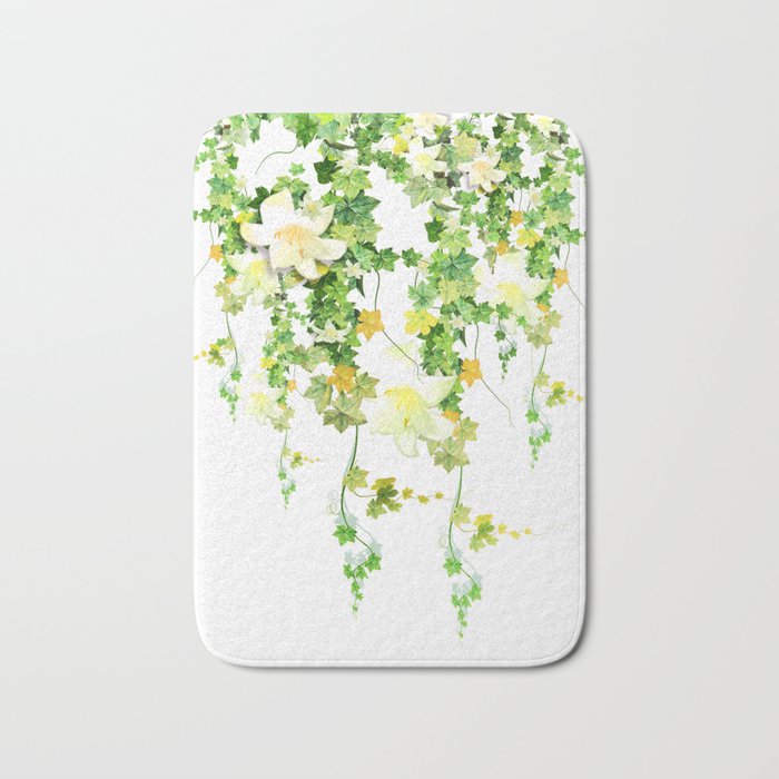 Watercolor Ivy Bath Mat Gallery Image 1