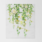 Watercolor Ivy Throw Blanket Gallery Image 2