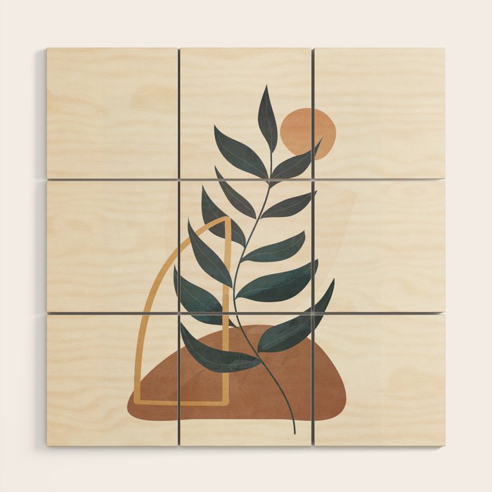Abstract Rock Geometry 11 Wood Wall Art Gallery Image 1