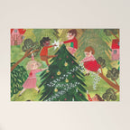 Decorating Christmas tree and children  Welcome Mat Gallery Image 1