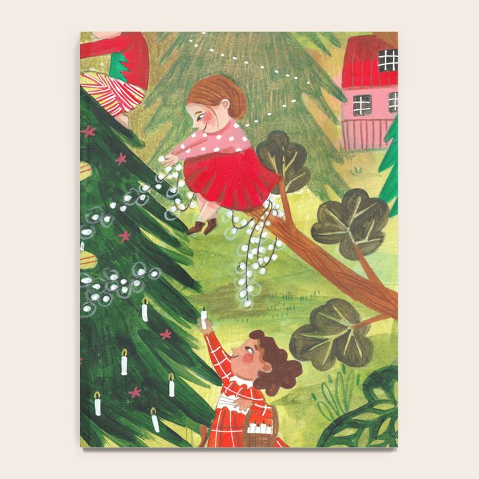 Decorating Christmas tree and children  Notebook Gallery Image 4
