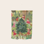 Decorating Christmas tree and children  Wall Hanging Gallery Image 1