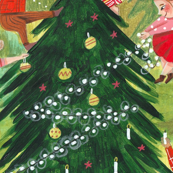 Decorating Christmas tree and children  Coffee Mug Gallery Image 2