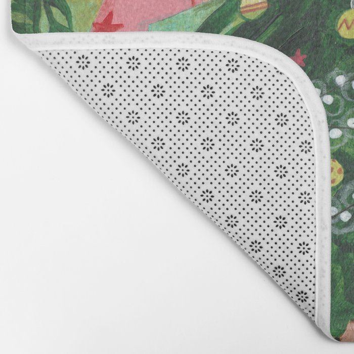 Decorating Christmas tree and children  Bath Mat Gallery Image 2