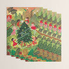 Decorating Christmas tree and children  Wrapping Paper Gallery Image 3