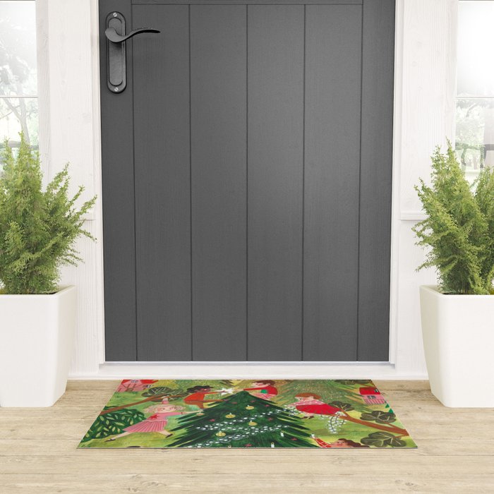 Decorating Christmas tree and children  Welcome Mat Gallery Image 3