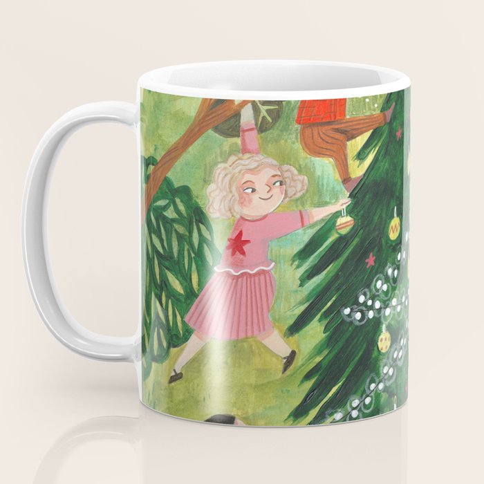 Decorating Christmas tree and children  Coffee Mug Gallery Image 3