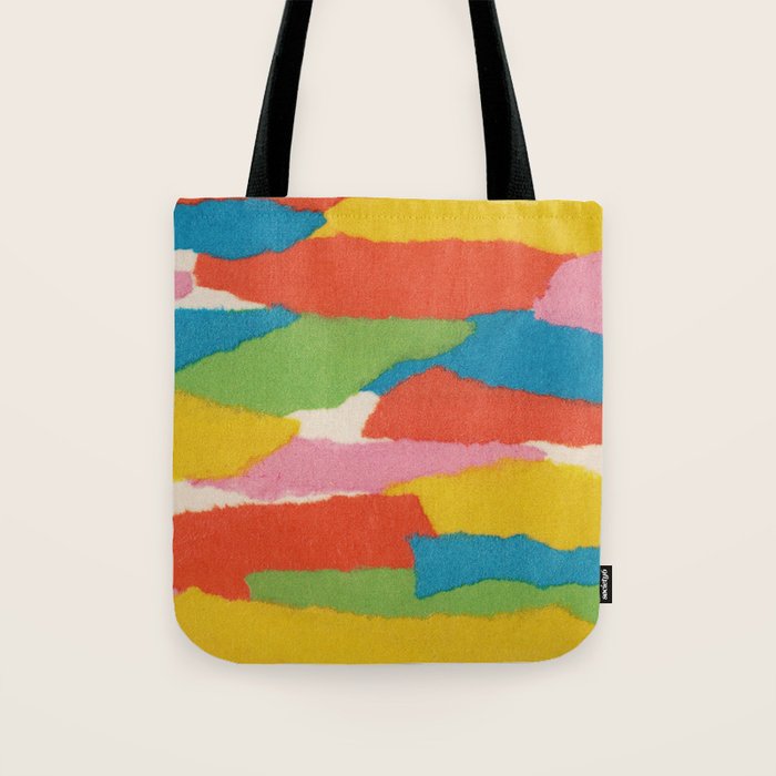 Colorful Paper Collage #2 Tote Bag Gallery Image 1