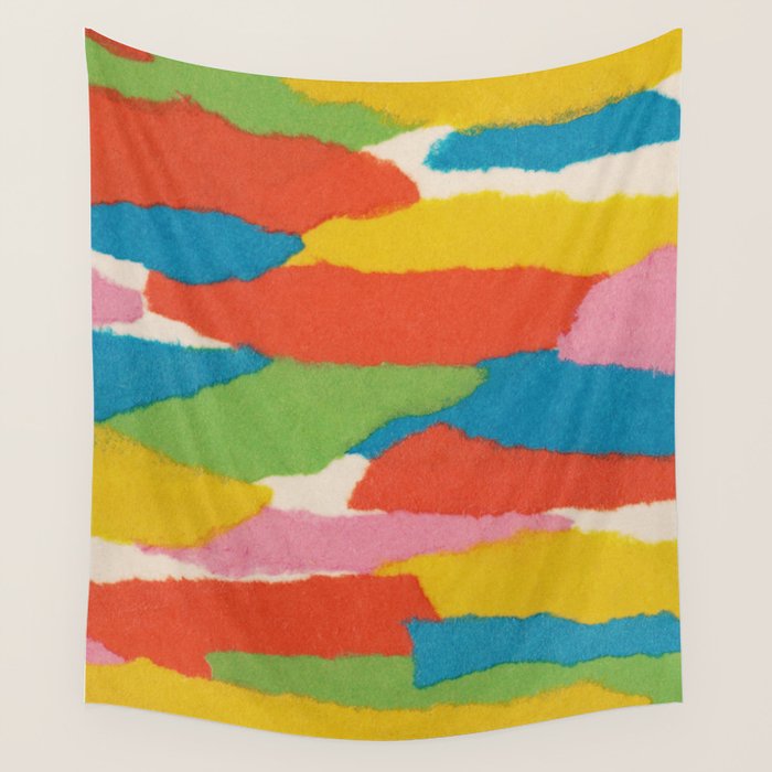 Colorful Paper Collage #2 Wall Tapestry Gallery Image 4