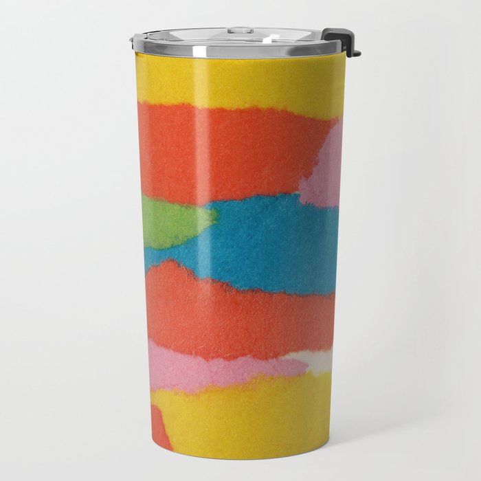 Colorful Paper Collage #2 Travel Mug Gallery Image 2