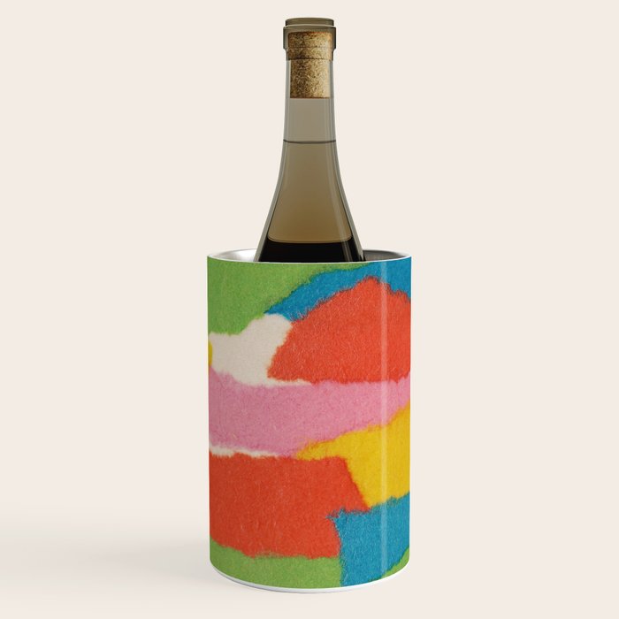 Colorful Paper Collage #2 Wine Chiller Gallery Image 1