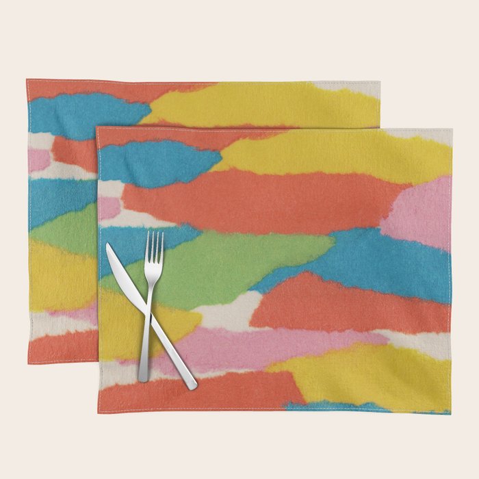 Colorful Paper Collage #2 Placemat Gallery Image 1