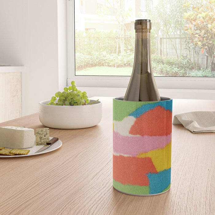 Colorful Paper Collage #2 Wine Chiller Gallery Image 4