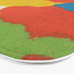Colorful Paper Collage #2 Bath Mat Gallery Image 3