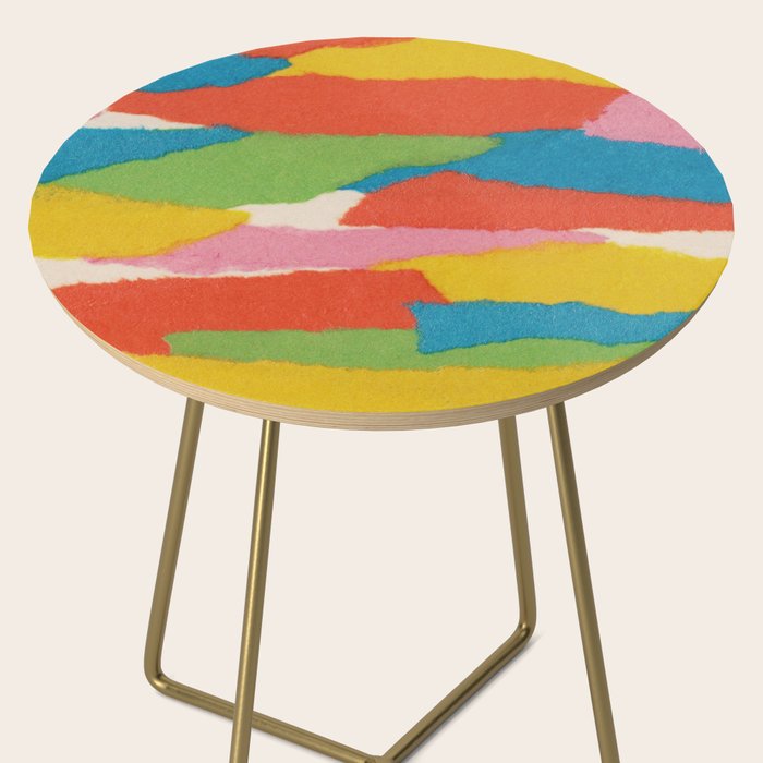 Colorful Paper Collage #2 Side Table Gallery Image 2