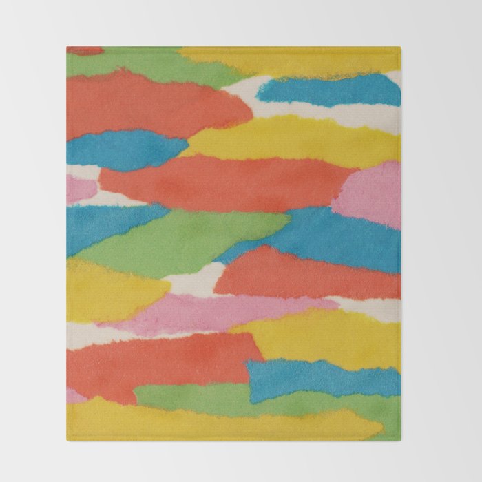 Colorful Paper Collage #2 Throw Blanket Gallery Image 2