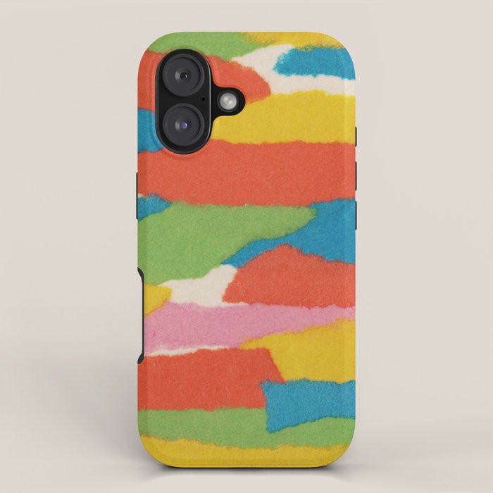 Colorful Paper Collage #2 iPhone Case Gallery Image 1