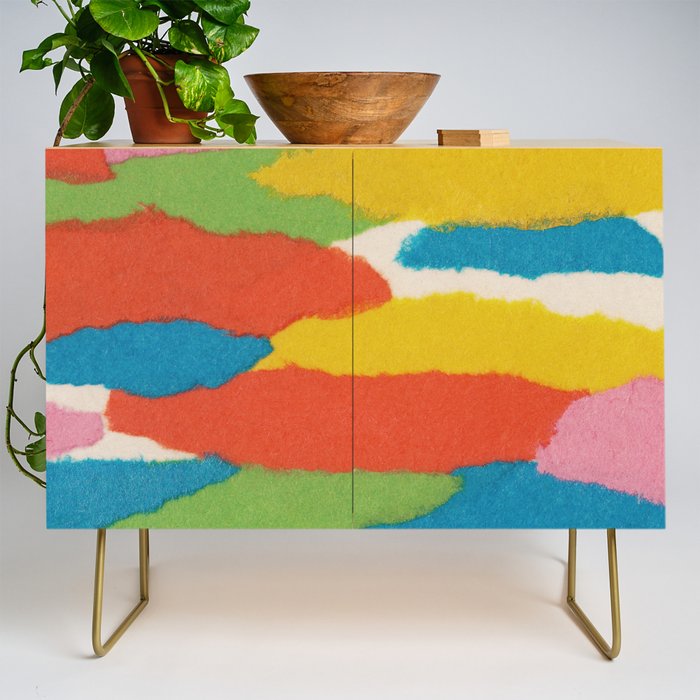 Colorful Paper Collage #2 Credenza Gallery Image 1