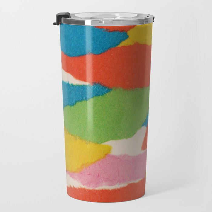 Colorful Paper Collage #2 Travel Mug Gallery Image 3