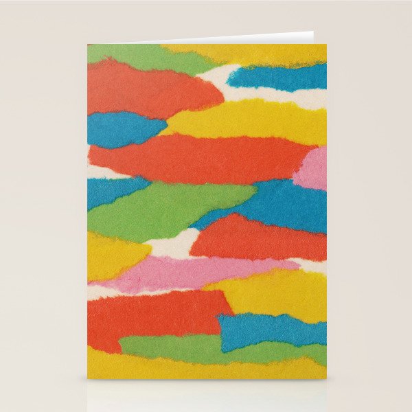Colorful Paper Collage #2 Stationery Card Gallery Image 2