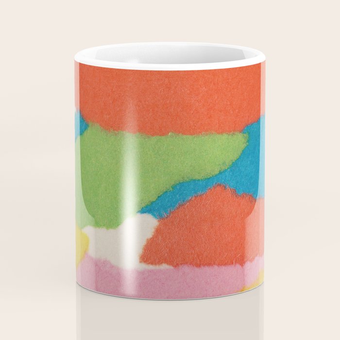Colorful Paper Collage #2 Coffee Mug Gallery Image 4