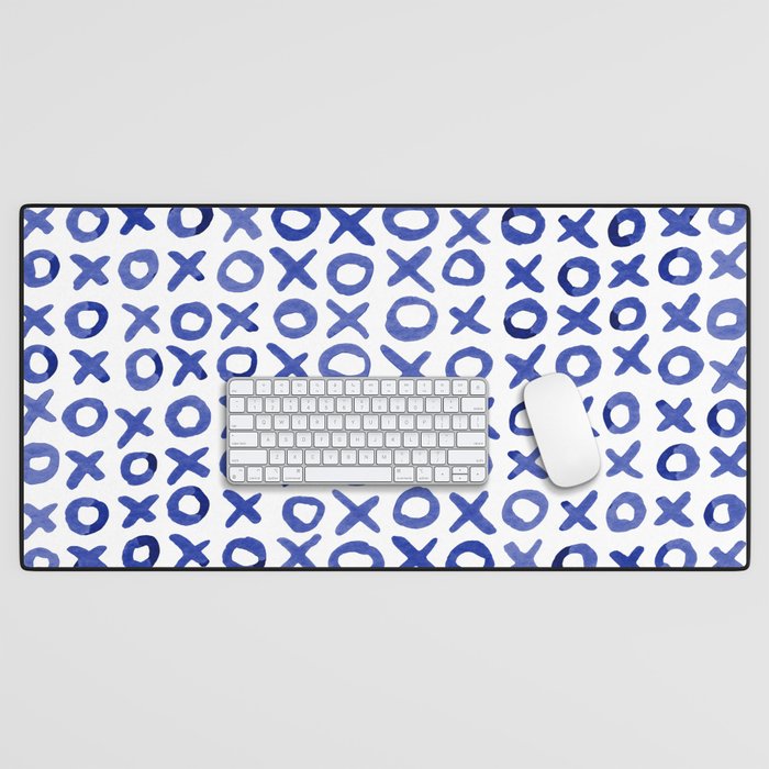 Xoxo valentine's day - blue Desk Mat Gallery Image 1