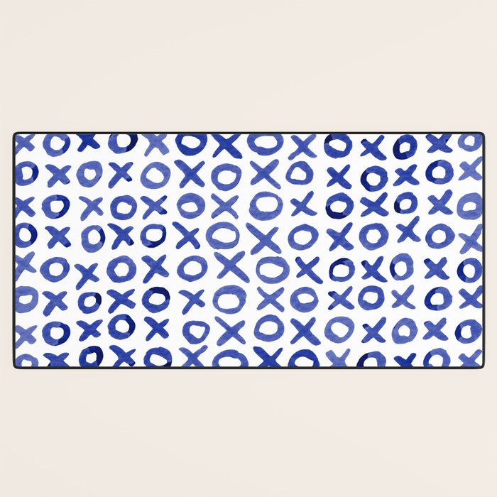 Xoxo valentine's day - blue Desk Mat Gallery Image 3