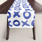 Xoxo valentine's day - blue Table Runner Gallery Image 1