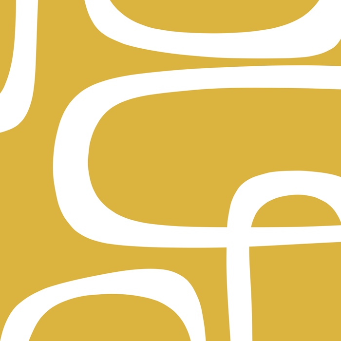 Midcentury Modern Loops Pattern in White and Light Mustard Coffee Mug Gallery Image 2