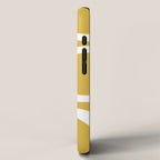 Midcentury Modern Loops Pattern in White and Light Mustard iPhone Case Gallery Image 2