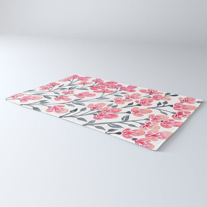Cherry Blossoms - Pink & Black Palette Rug Gallery Image 3