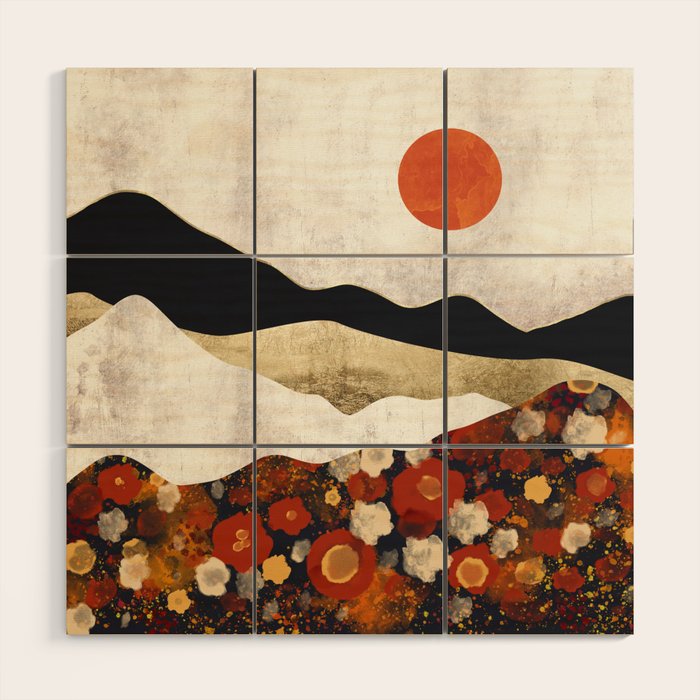 Autumn Field Wood Wall Art Gallery Image 1