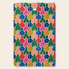 Colorful diverse people crowd art pattern Cutting Board Gallery Image 1