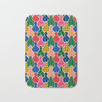Colorful diverse people crowd art pattern Bath Mat Gallery Image 1