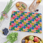 Colorful diverse people crowd art pattern Cutting Board Gallery Image 2