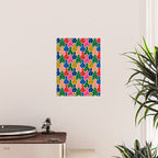 Colorful diverse people crowd art pattern Poster Gallery Image 2