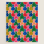 Colorful diverse people crowd art pattern Jigsaw Puzzle Gallery Image 1
