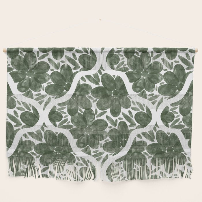 Green Petals Oasis Motif Wall Hanging Gallery Image 1