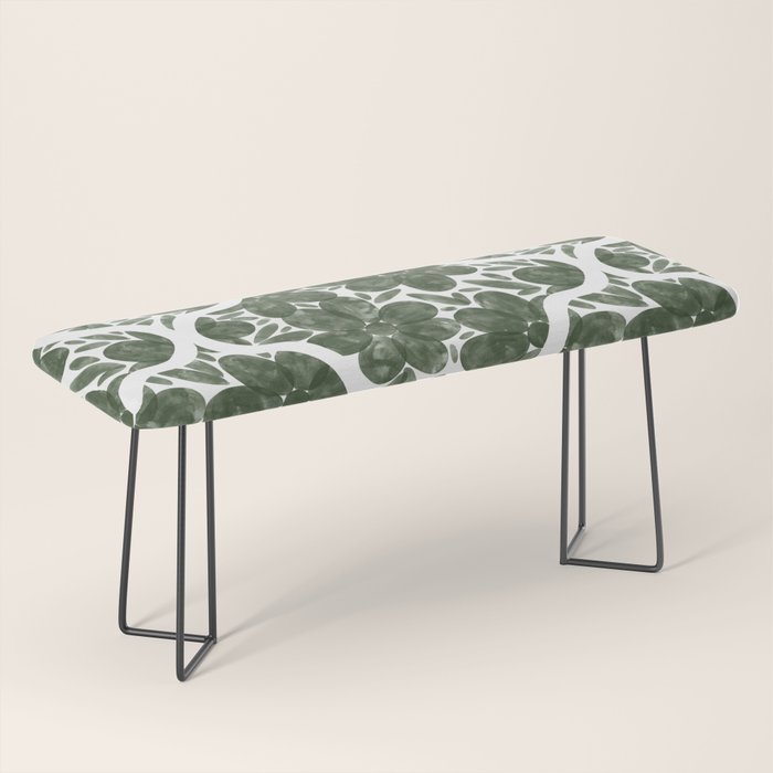 Green Petals Oasis Motif Bench Gallery Image 1