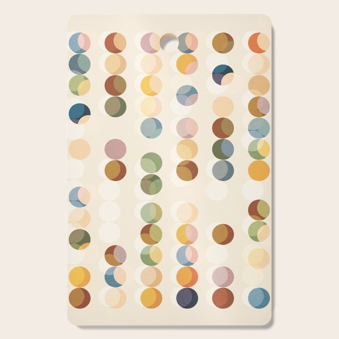 Abstract Bauhaus Dot Pattern Sophisticated Autumn Cutting Board Gallery Image 1