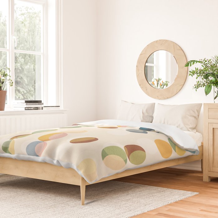 Abstract Bauhaus Dot Pattern Sophisticated Autumn Duvet Cover Gallery Image 2