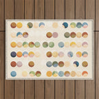 Abstract Bauhaus Dot Pattern Sophisticated Autumn Outdoor Rug Gallery Image 1